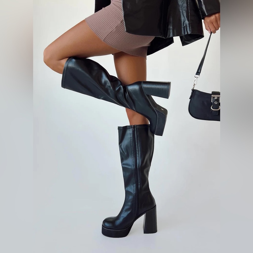 Knee high platform boots